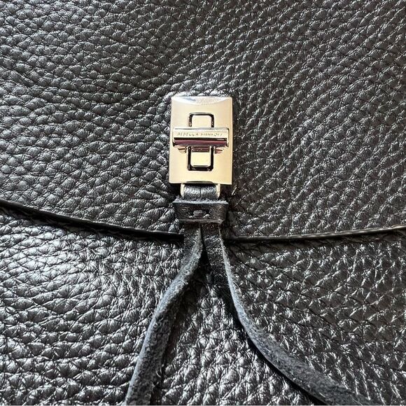 Rebecca Minkoff Darren Top Zip Leather Shoulder Bag Black NEW MSRP $328 - Picture 6 of 12